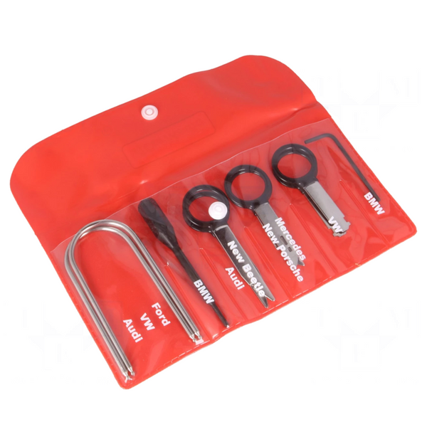 ATD RRK-65229 Stereo Removal Car Audio Release Keys Radio Extraction Multi Tool Kit 6pc Set