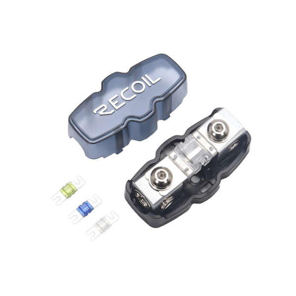 RECOIL MFH11 High-Performance Mini ANL Inline Fuse Holder 4/8 AWG Input & Output Power