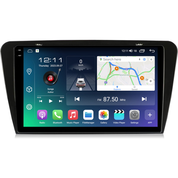 PBA SK2007A Android Auto 2K QLED Head Unit CarPlay SatNav Radio For Skoda Octavia Mk3