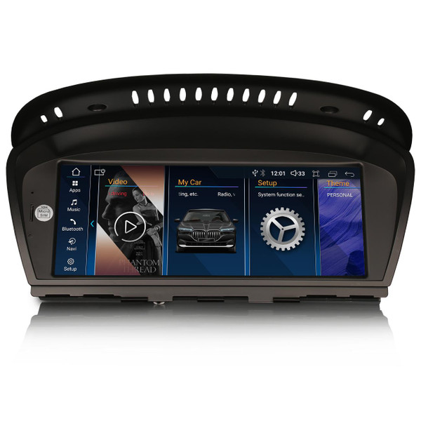 PBA BLS3360-CIC Android 8.8" ID8 CarPlay Auto IMAX IPS Screen For BMW 3/5/6 E Series With CIC