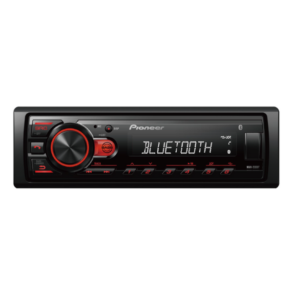 Pioneer MVH-230BT Short Chassis Single Din Car Stereo Head Unit with Bluetooth USB