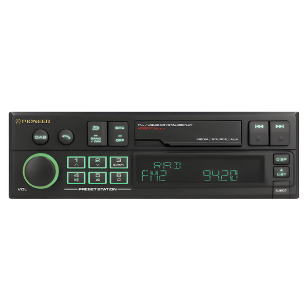 Pioneer SXT-C10PS Retro Style Single Din Car Stereo Head Unit with Bluetooth DAB USB AUX Pioneer SXT-C10PS Retro Style Single Din Car Stereo Head Unit with Bluetooth DAB USB AUX