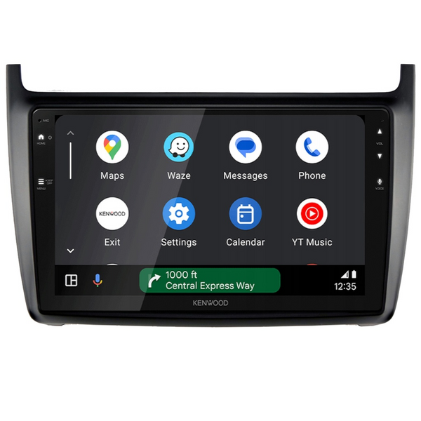 Kenwood DMX80AXS Perfect Fit 9" Radio Android Auto & CarPlay For VW Polo Mk5 Facelift Mk6