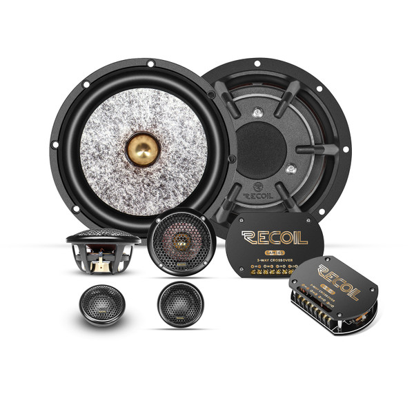 Recoil SAM365 L-1 Series 6.5" 3-Way Component Car Audio Speakers Full-Range Upgrade