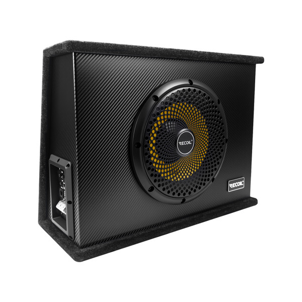 Recoil LAS10 10" Shallow Under-Seat Active Powered Subwoofer with Built-in Amplifier 200W RMS