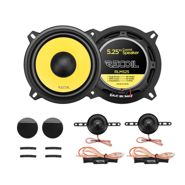 Recoil RLM525 L-3 Series 5.25" 2-Way Component Speaker High-Performance Upgrade
