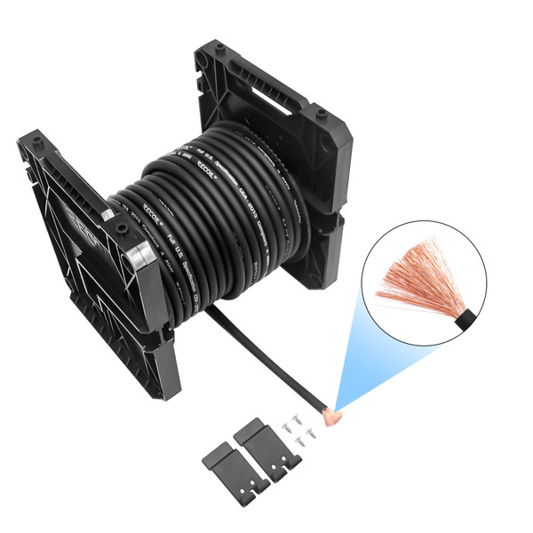Recoil PG4-80 Premium True Spec 4 Gauge Ground Wire Spool Copper with Flexible Black PVC Jacket 80 Ft