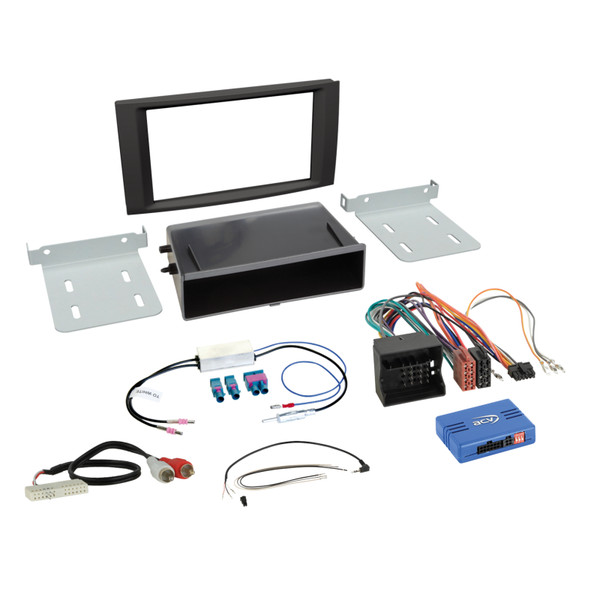 ACV 611320-27-2 Double DIN HU Fitting Installation Kit With Pocket For VW T5 & Touareg  (Quadlock)