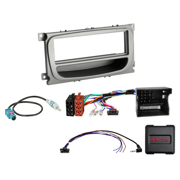 ACV 611114-37-1 Single DIN HU Fitting Installation Kit For Ford Focus Mondeo S-Max Oval Radio