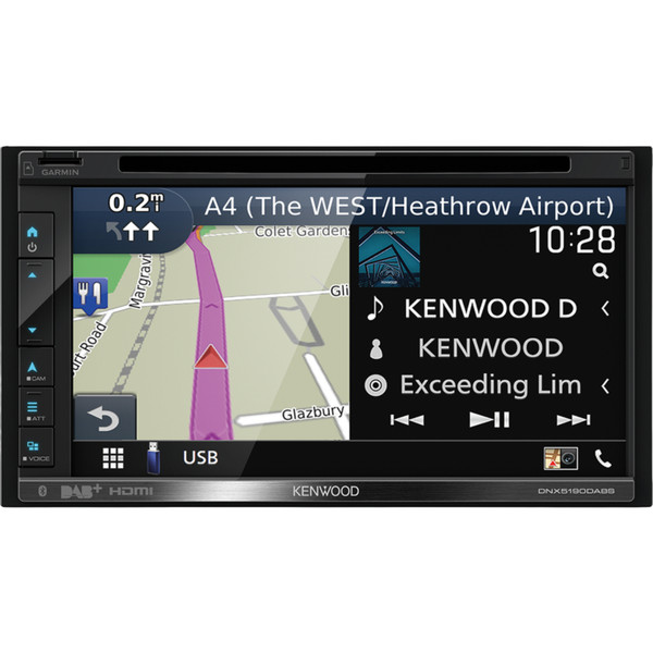 KENWOOD DNX5190DABS 6.8" Double DIN With Garmin Nav GPS DAB CarPlay & Android Auto USB