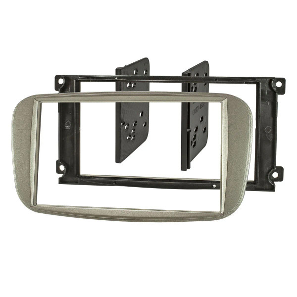 ATD RFP-50876S Double DIN Car Radio Fascia Frame Panel Ford With Sony/Oval Radio In Silver