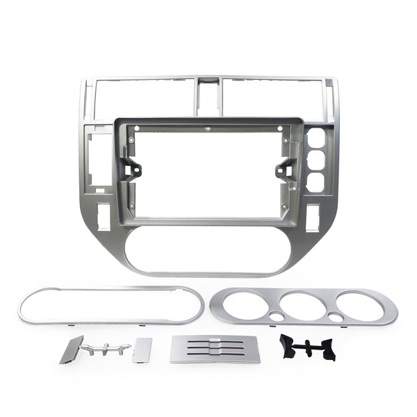 ATD RFP-52110 9" Perfect Fit HU Radio Frame Fascia Panel Silver For Ford C-Max Mk1 & Kuga Mk1