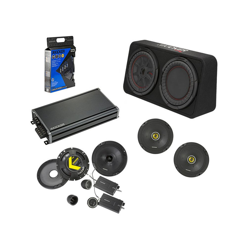 Kicker Audio 660W 5 Channel CS 6.75" Speakers & 10" Subwoofer Bundle With OFC Wiring Kit
