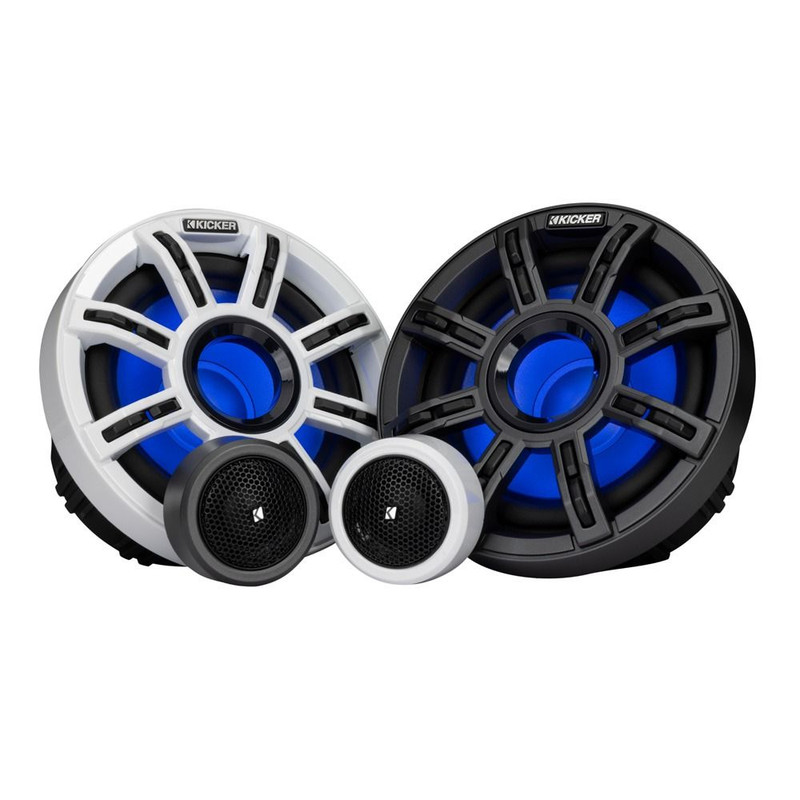 Kicker KA51MSS65 MSS Marine 6.5" 165mm Premium Component Speakers 4 Ω 100W RMS RGB Marine Audio Kit
