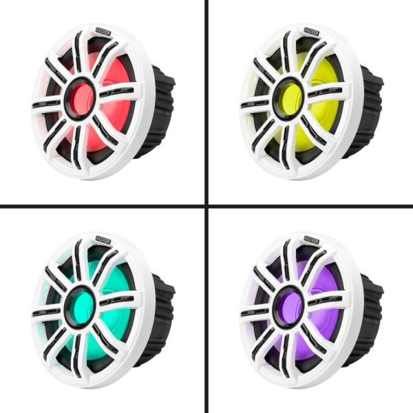 Kicker KA51MSS8 MSS Marine 8" (200mm) Premium Component Speaker RGBW LED Lighting