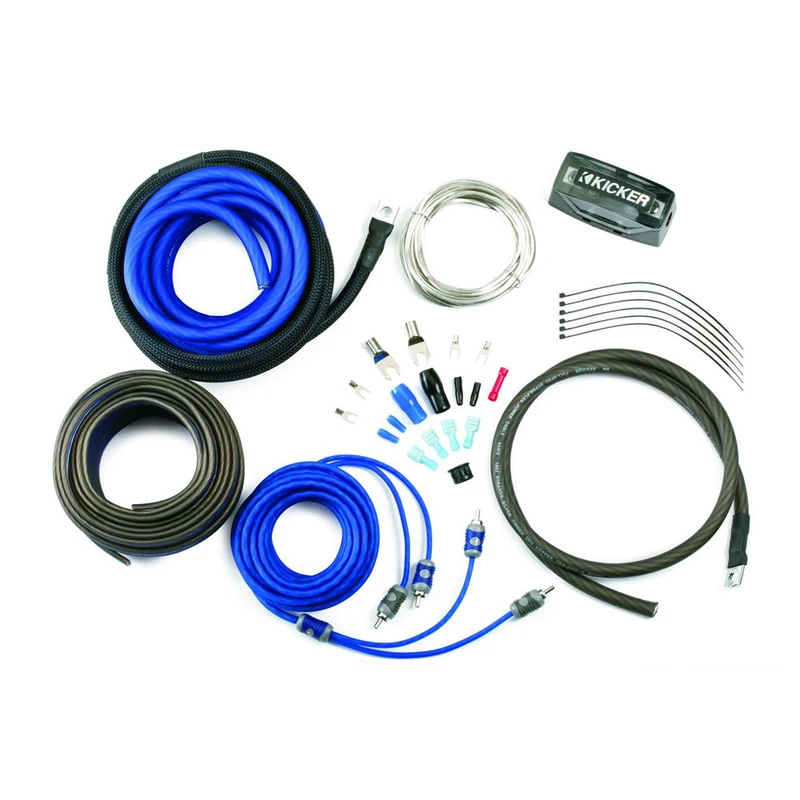 Kicker KA46CK8 8AWG OFC Kit Wiring Hyper Flex Power Cable Fuse Hardware Performance Pro