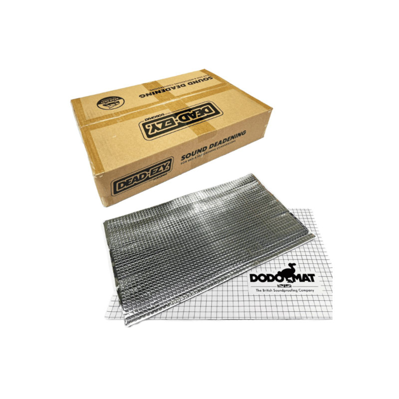 Dodo Mat DEAD-EZY 1.5mm Butyl Sound Deadening Mat 40 Sheets 3.7m² Coverage 10kg Sound Pro