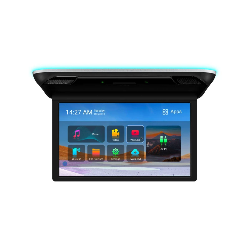 Xtrons CM215AF 21.5 Inch Roof Mounted Flip Down Monitor FHD IPS Screen for Large Vehicles