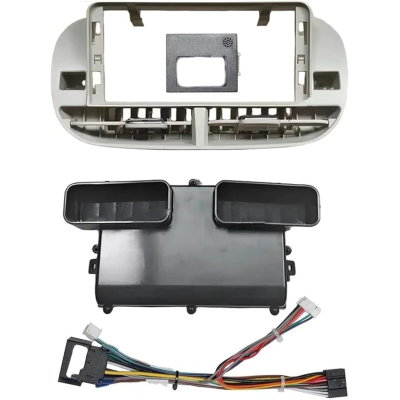 ATD RFP-52484 12.3" Large Screen Radio Fascia for Fiat 500 with Canbus Decoder & Built in Vent Relocator