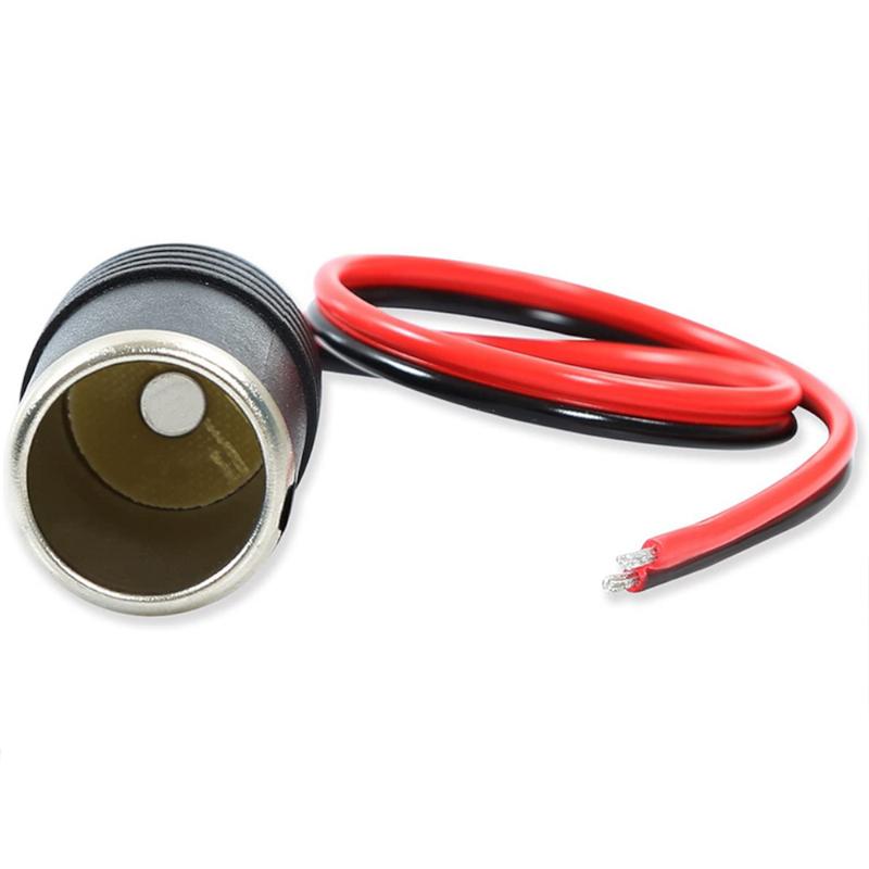 ATD WSC-86011 12V Female Cigarette Lighter Socket Hardwire Power Outlet with 25cm Cable