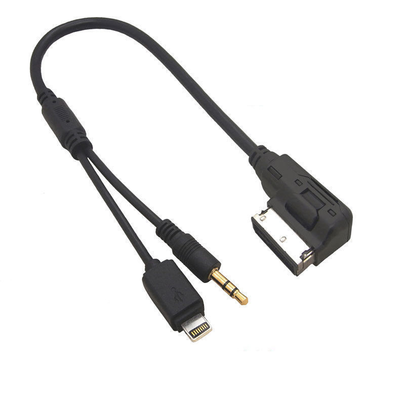 ATD MMI-97850 Music Interface Cable For iPhone iPod Lightning & 3.5mm For VW MDI & Audi AMI