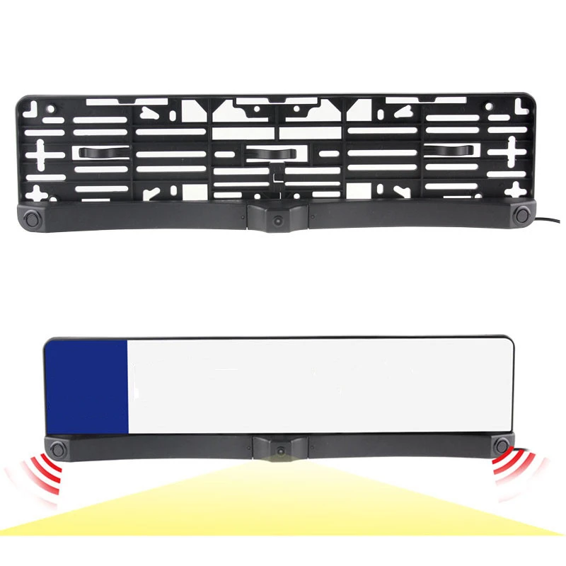 ATD CAM720 Number Plate Surround Rear Reverse Camera With Built In Parking Sensors