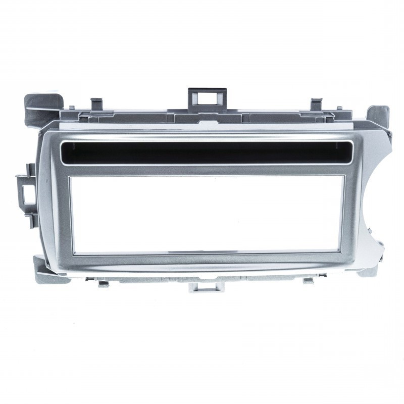 ATD RFP-50390 Car Radio Fascia Panel Single DIN Silver Frame For Toyota Yaris XP130 (2011-2017)