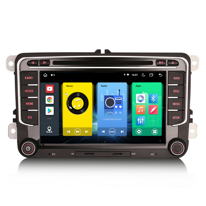 PBA A89PRO-35V 7" Android Auto SatNav CarPlay WiFi Radio For VW SEAT Skoda RNS/RCD