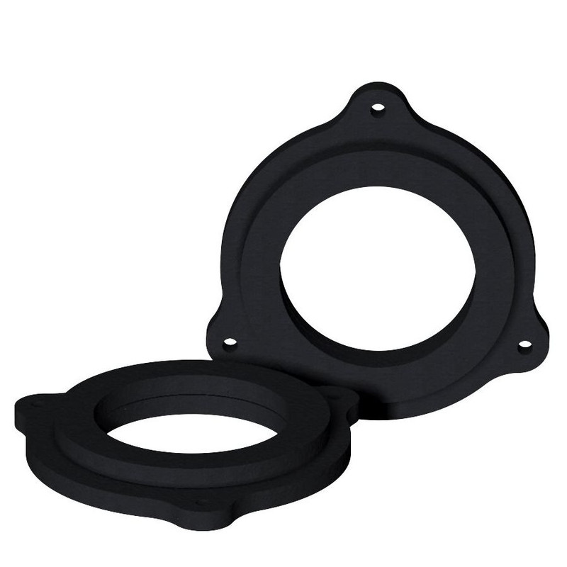 Basser DMAUDI11 MDF 87mm Front Door Speaker Adapters Rings For Audi Q5 (2012-2021)