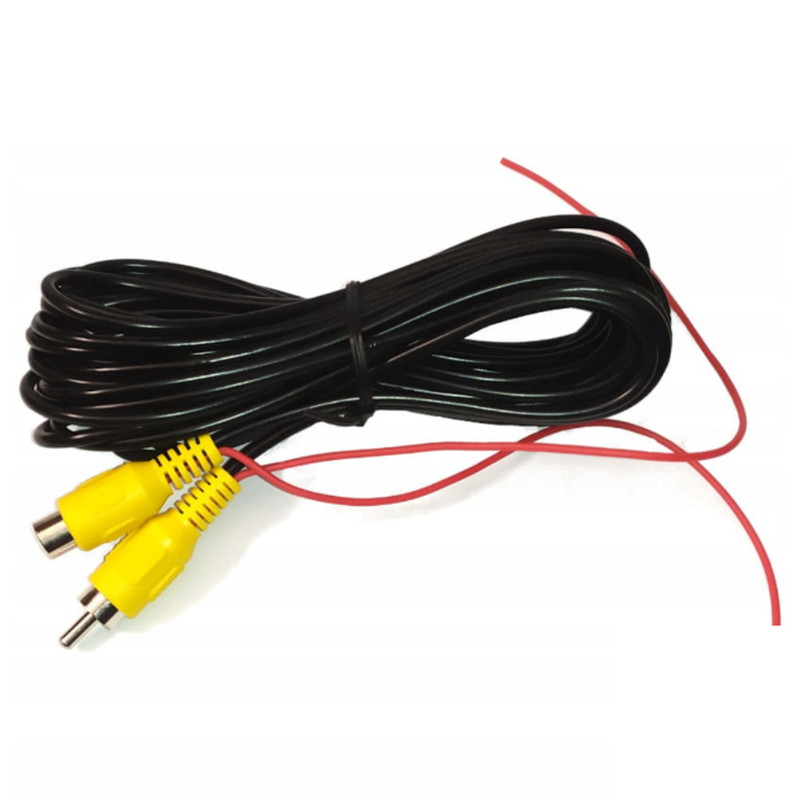ATD CCA-18666 Reverse Camera 6m RCA Phono AV Extension Cable Includes Trigger Wire 6 Meters