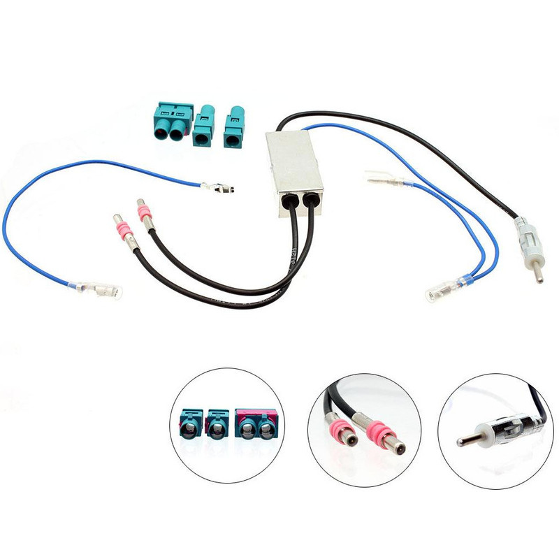 ATD CAA-13769 Fakra Double Aerial Adaptor Build Kit For VW Skoda Audi ...