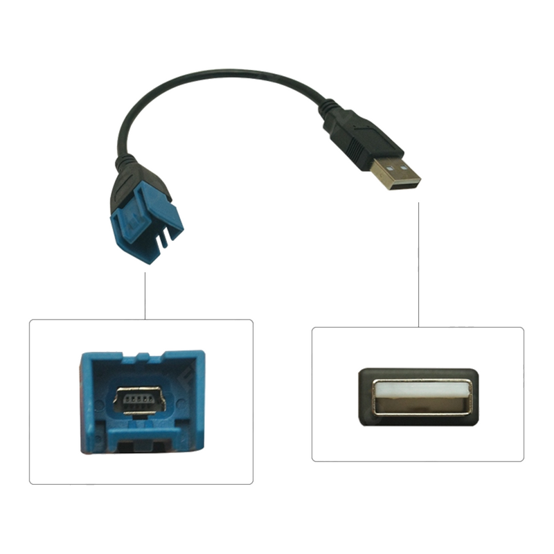 ATD URC-24100 USB Retention Cable Adaptor For Ford Sync 2/3 & Nissan With Mini USB Compatibilty