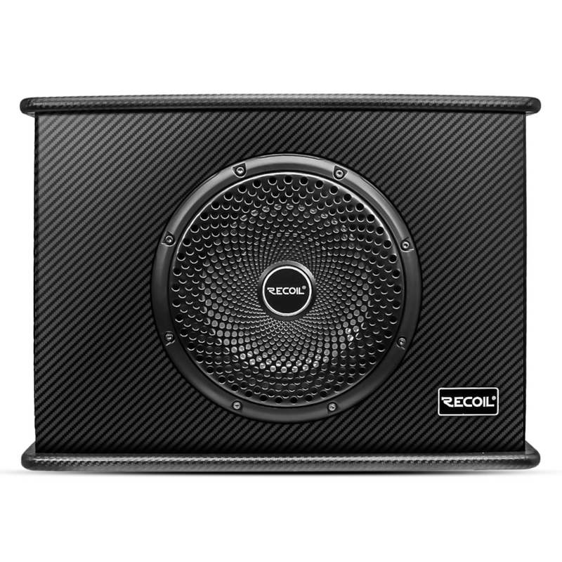 RECOIL SWS12 12 inch 600W Slim Active Ported Subwoofer Enclosure With Installation Wiring Kits