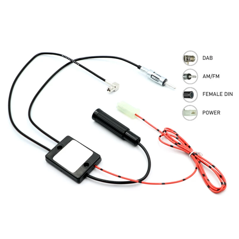 ATD UCA-70928 12V DIN to DAB & FM Antenna Aerial Amplifier Splitter Interface Adaptor
