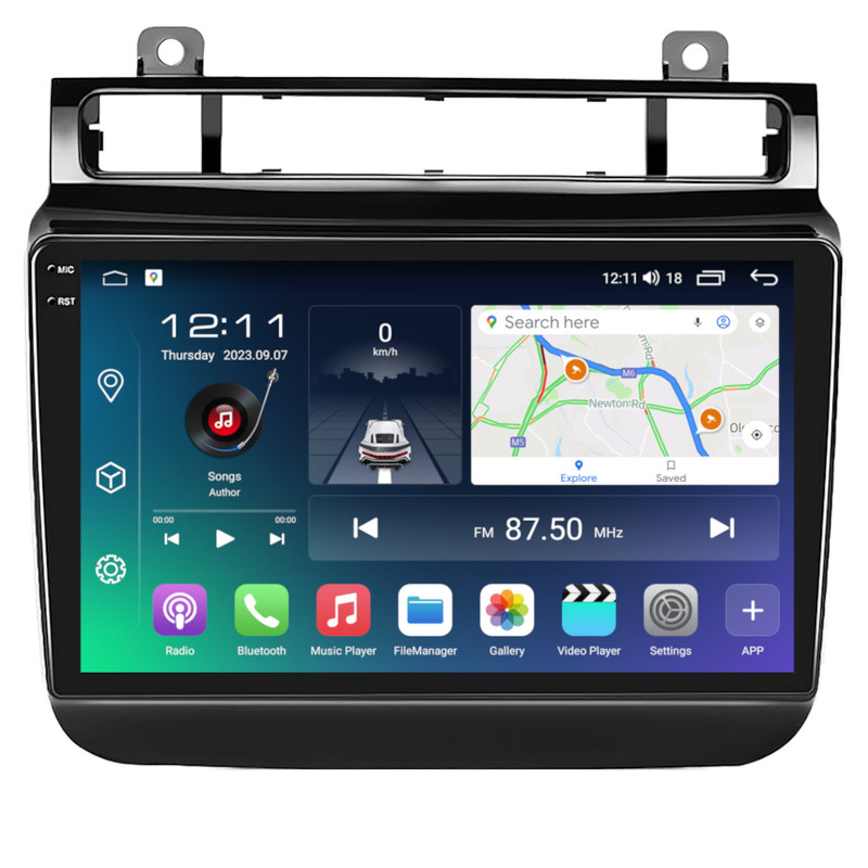 PBA VW2215 2K QLED Nav GPS WiFi Radio With CarPlay Android Auto Stereo For VW Touareg Mk2