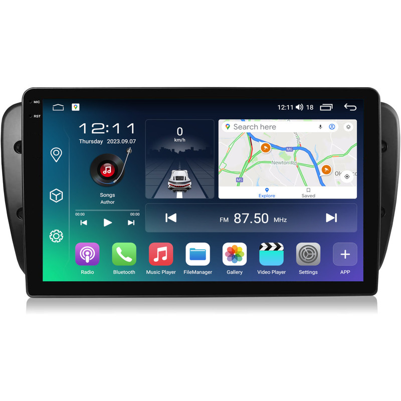 PBA SE2299A Android Auto 2K QLED Head Unit CarPlay SatNav Radio For Seat Ibiza Mk4 6J