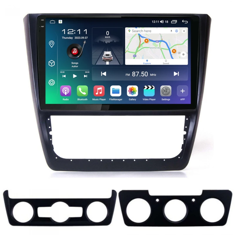 PBA SK2151A Android Auto 2K QLED Head Unit CarPlay SatNav Radio For Skoda Yeti (2009-2017)