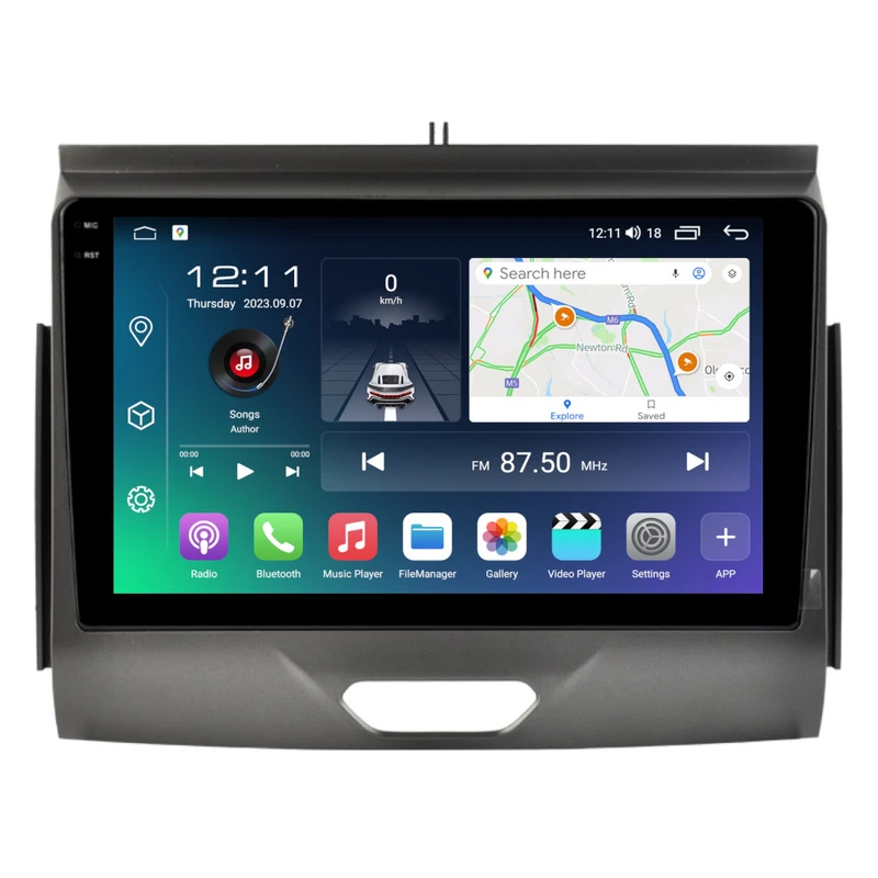 PBA FO2495B Android S10 2K QLED Head Unit CarPlay SatNav Radio For Ford Ranger Mk3 Facelift