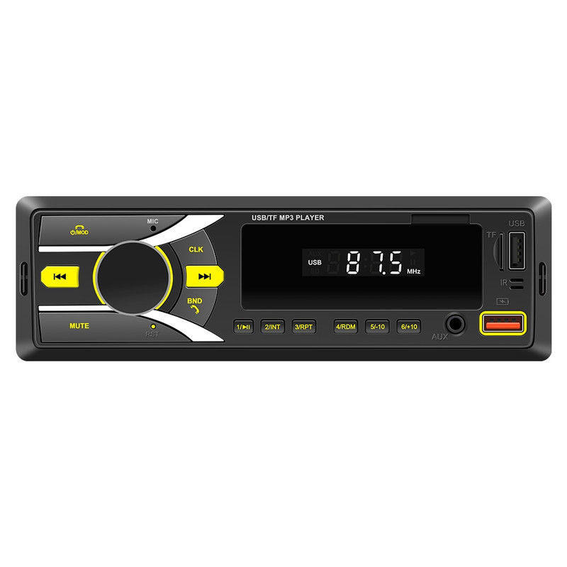 ITB D3107 Single DIN Short Chassis Mechless Head Unit With Bluetooth Dual USB AUX FM