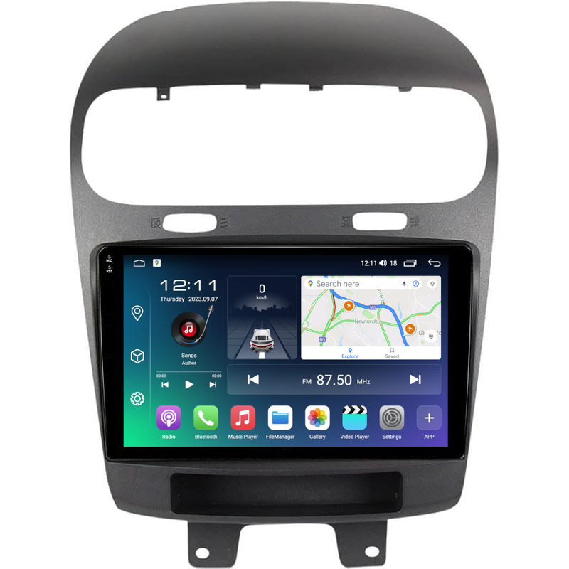 PBA FI2773A Android QLED Head Unit CarPlay Auto GPS Radio For Fiat Freemont & Dodge Journey