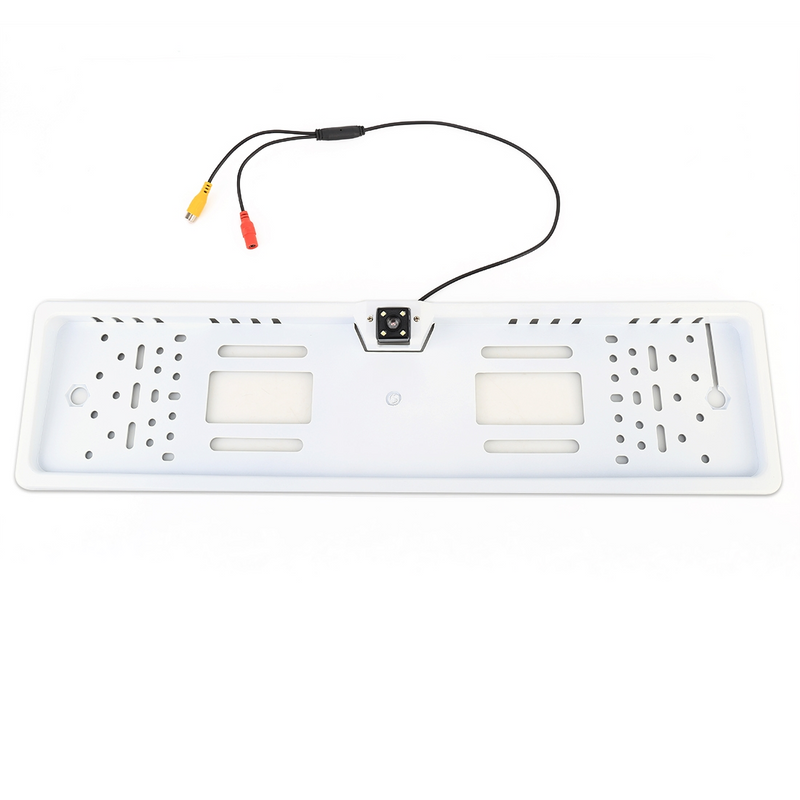 ATD CAM032 White Rear View Reversing Camera Universal Fit Number Plate Surround With LED