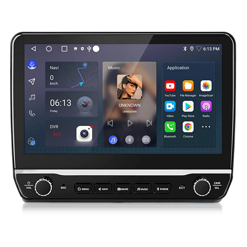 PBA UF1021Z Android IPS 10.2" Head Unit CarPlay SatNav Radio Sync Style 4 Screw Frame Mount