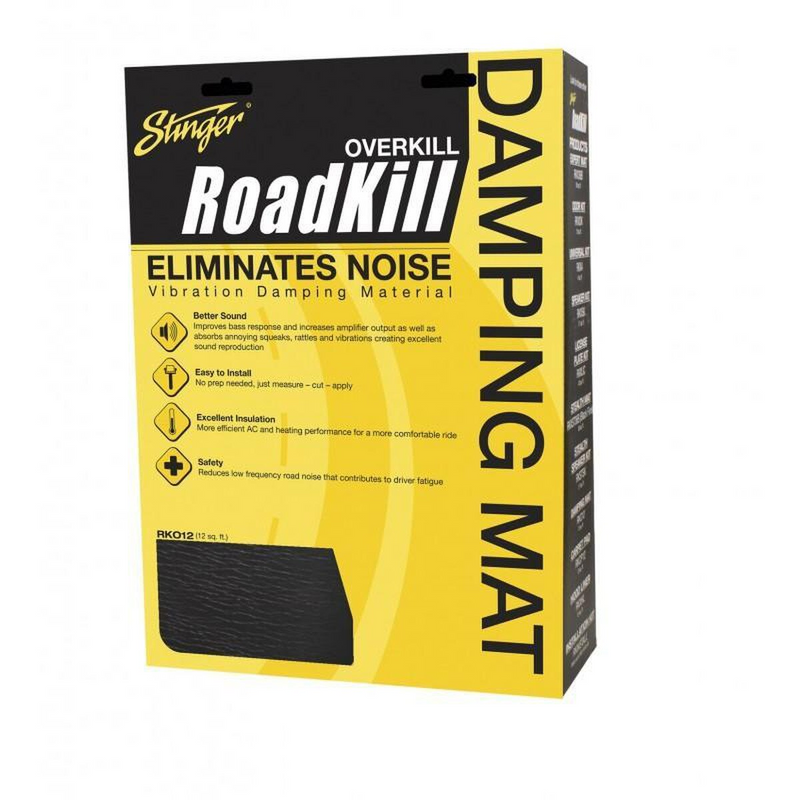 Stinger RKO12 Roadkill Overkill Noise Eliminating Foam Sound Damping Self Adhesive Mat