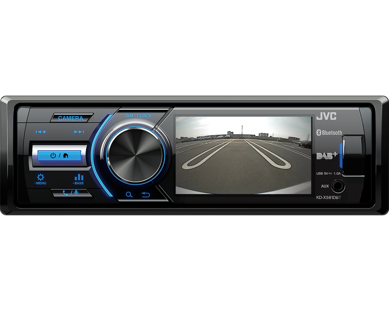 JVC KD-X561DBT Digital Media Receiver with 3" TFT Screen Rear-View Camera Input DAB+