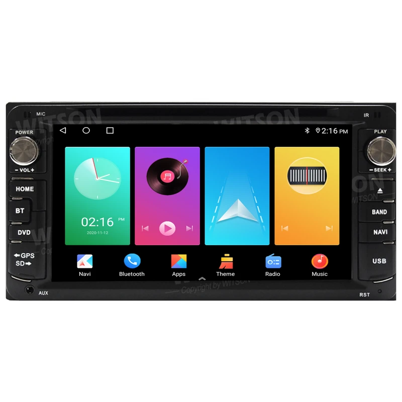 PBA-TY8112A  6.2" Android Auto Radio GPS Nav CarPlay IPS DSP With DVD Player Head Unit For Various Toyota Models