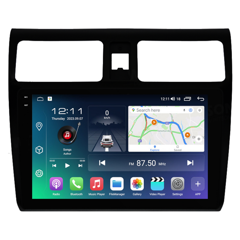 PBA SZ2658A Android S10 QLED Head Unit CarPlay Auto Nav GPS For Suzuki Swift (2004-2010)