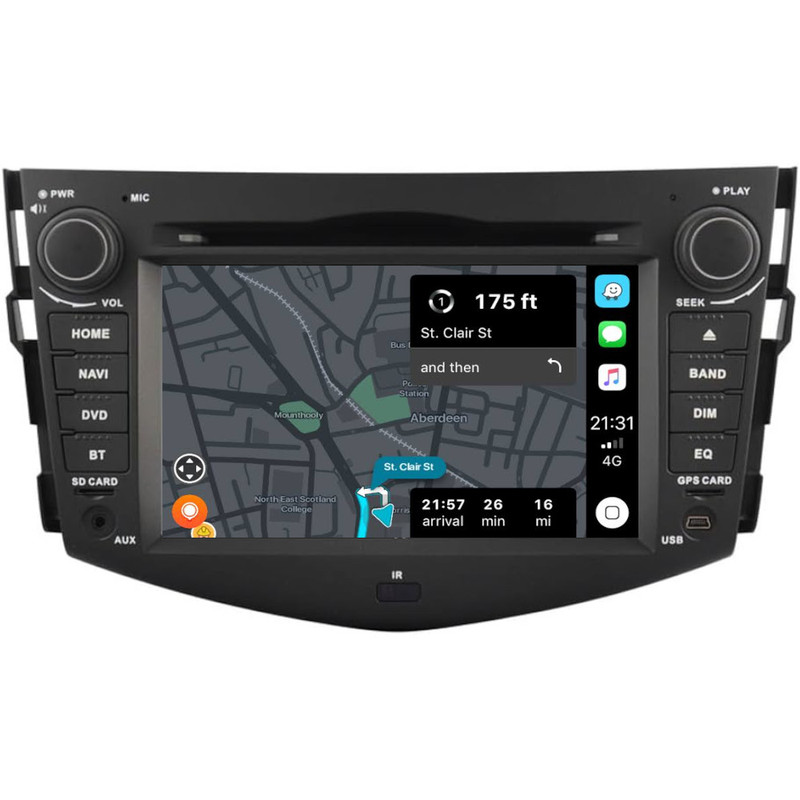 PBA-TY8126A OEM-Style Radio Android Auto & OS Nav CarPlay For Toyota RAV-4 Mk3 2006-2013
