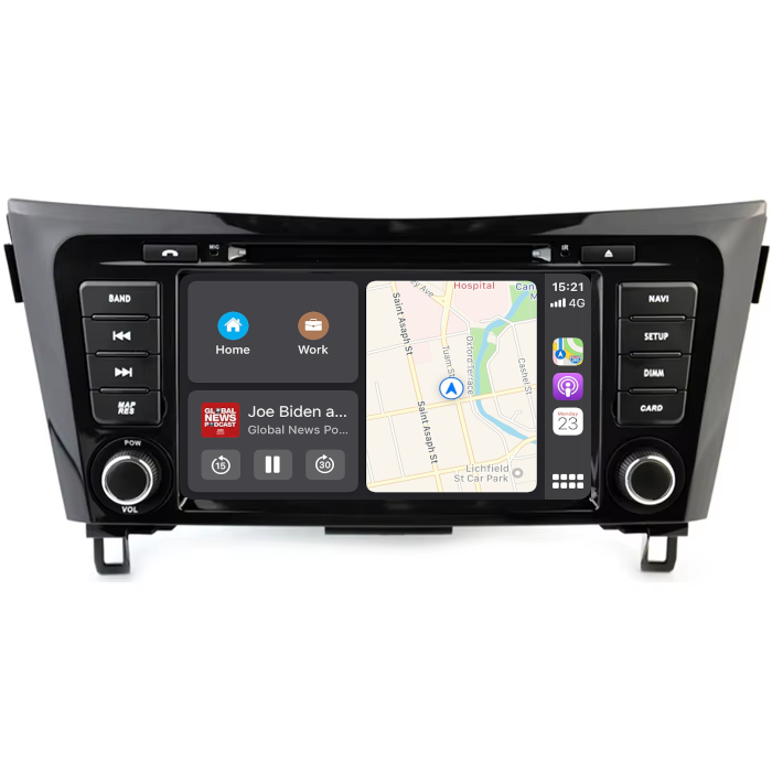 PBA NS5537C Android Head Unit CarPlay Auto SatNav For Nissan X-Trail T32 Qashqai J11 (Nav Radio)