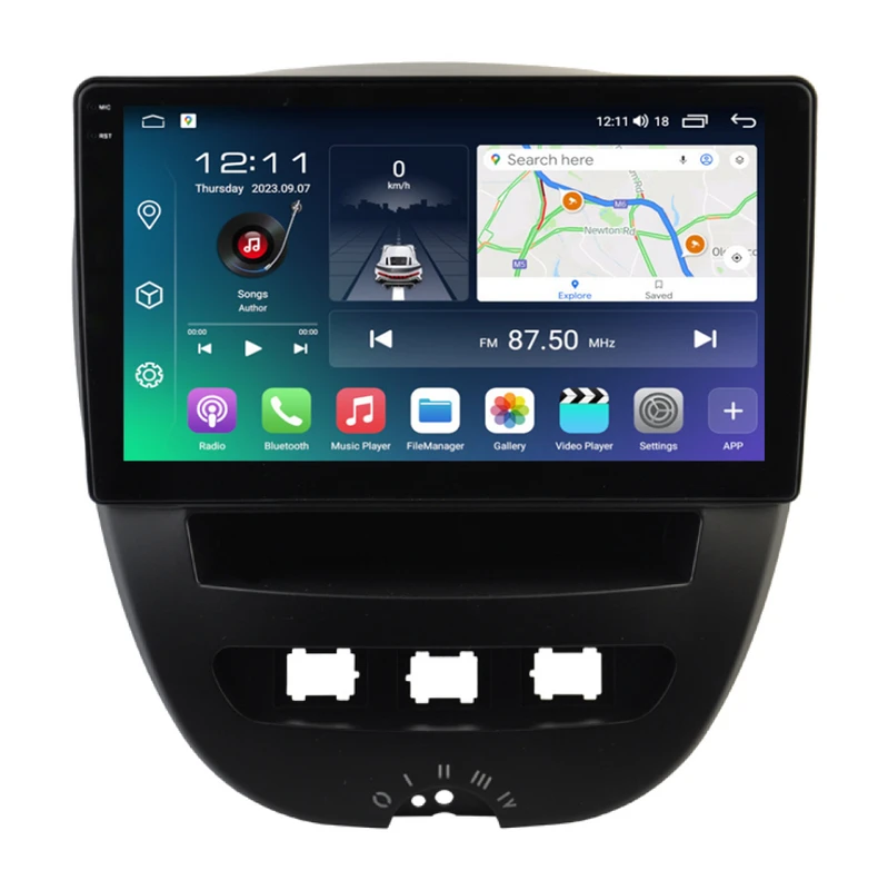 PBA TY2437A Android S10 QLED Head Unit CarPlay Auto Nav GPS For Citroen Peugeot Toyota