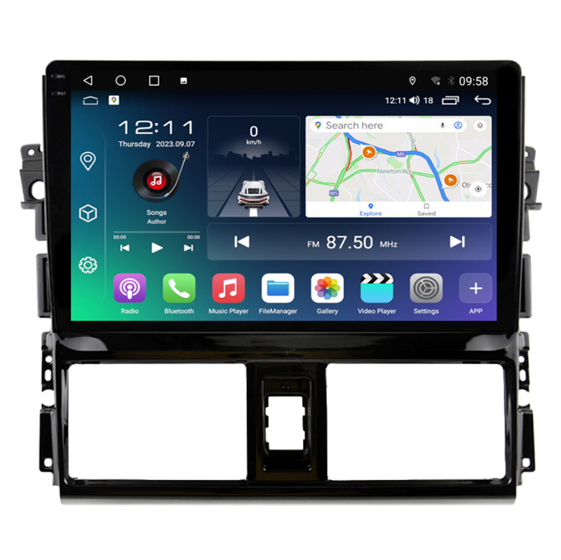 PBA TY2018A Android S10 QLED Head Unit CarPlay Auto Nav GPS For Toyota Yaris 3 (2014-2017)